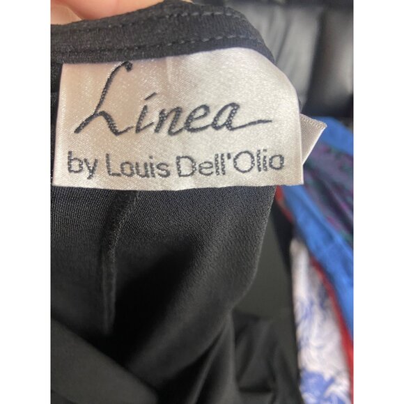 Linea‎ By Louis Dell'Olia Black Long Sleeve Side Drape Size XL Dress Shirt - Picture 8 of 8
